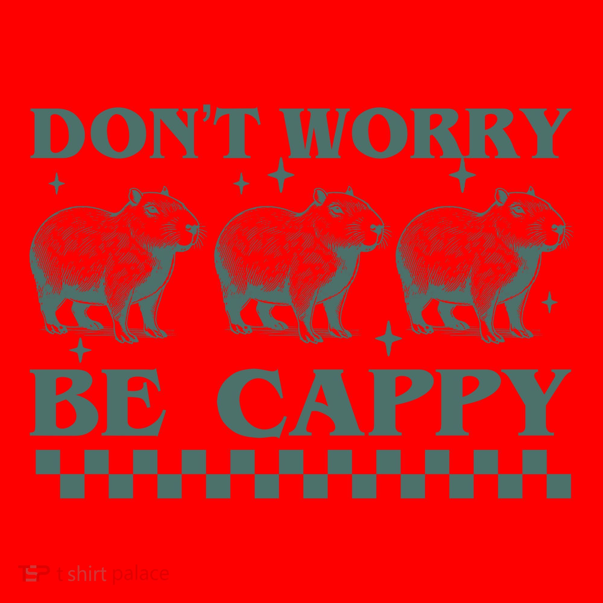 DonT Worry Be Cappy Funny Capybara Santa Hat