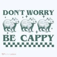 DonT Worry Be Cappy Funny Capybara Doggie Tank thumb 4