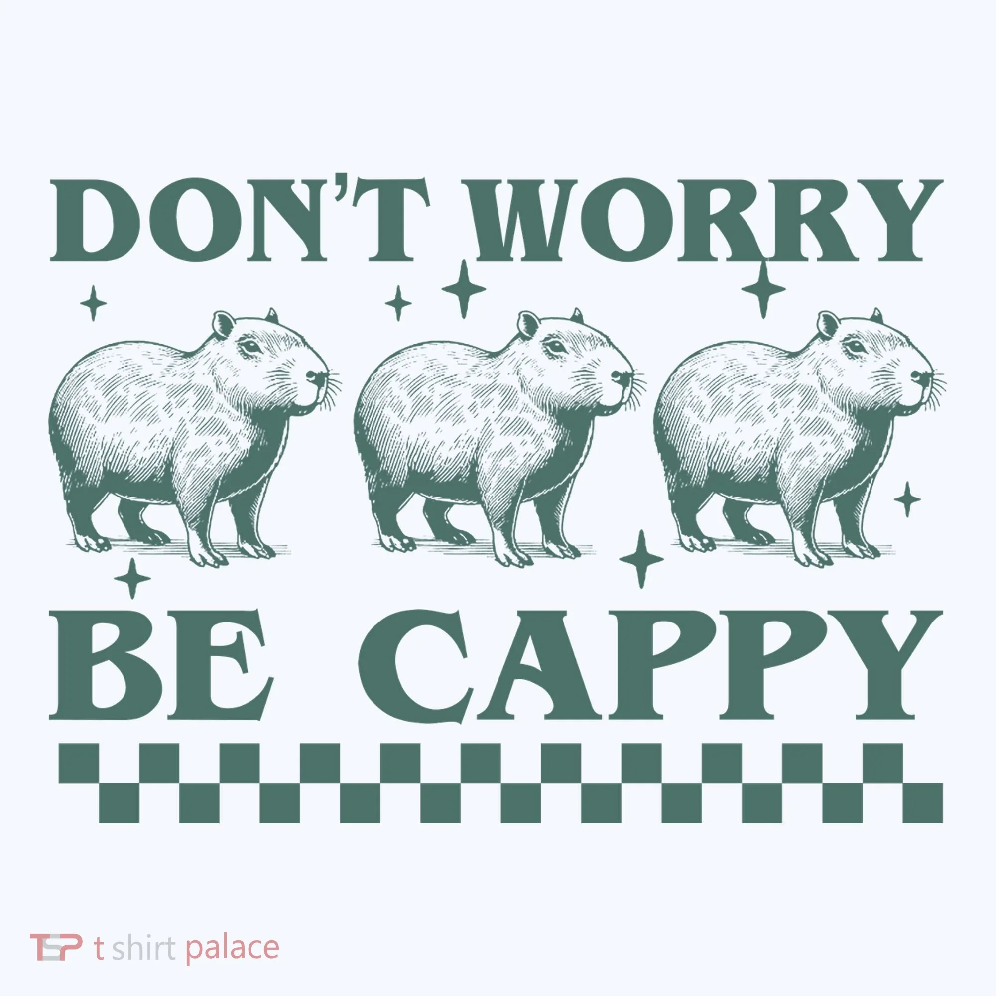 DonT Worry Be Cappy Funny Capybara Doggie Tank