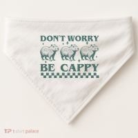 DonT Worry Be Cappy Funny Capybara USA-Made Doggie Bandana thumb 0