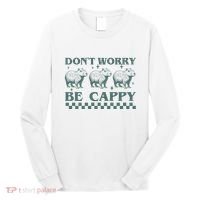 DonT Worry Be Cappy Funny Capybara Long Sleeve Shirt thumb 0