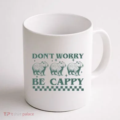 DonT Worry Be Cappy Funny Capybara Coffee Mug back