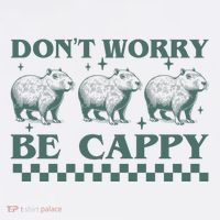 DonT Worry Be Cappy Funny Capybara Mousepad thumb 1
