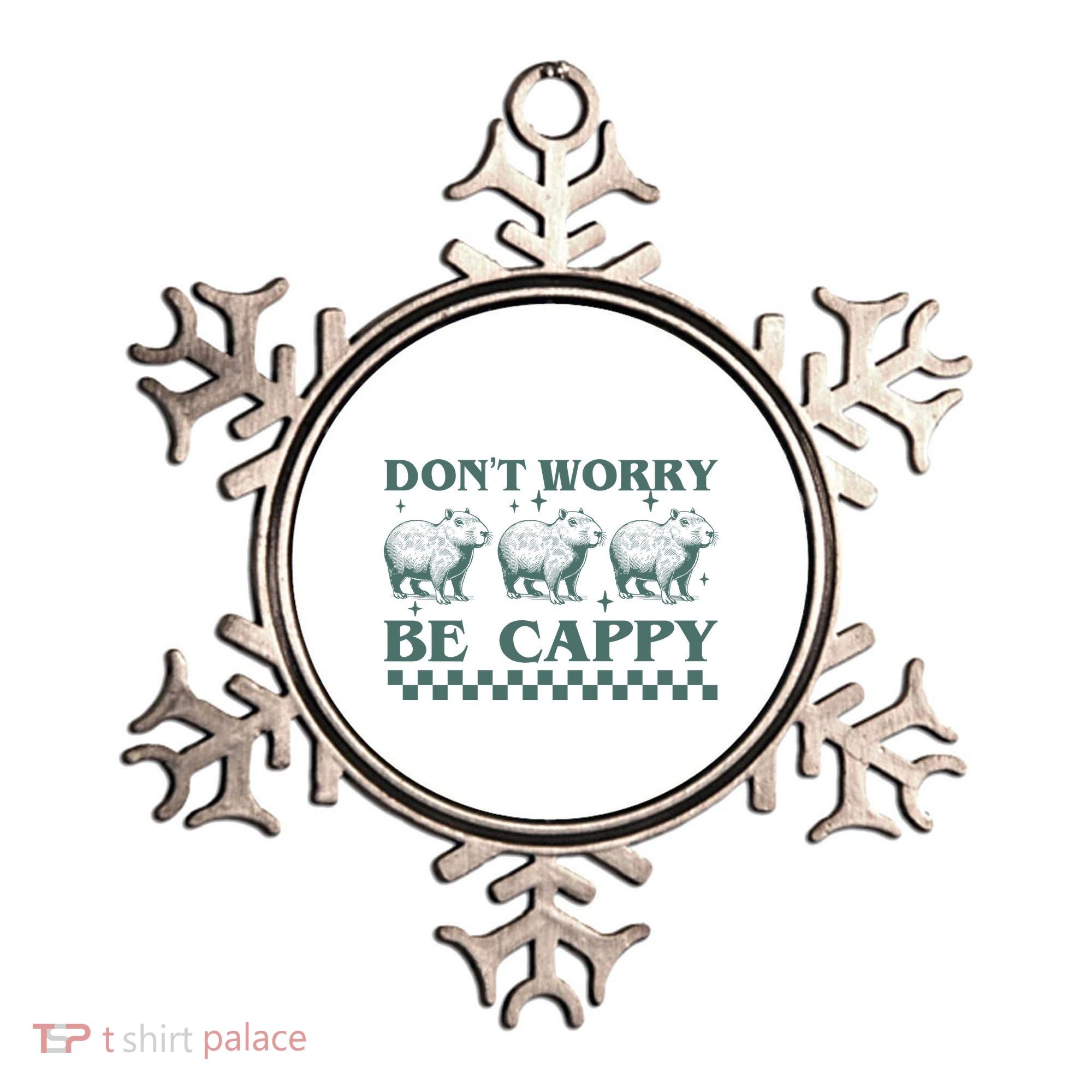DonT Worry Be Cappy Funny Capybara Ornament