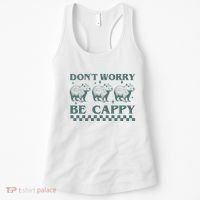 DonT Worry Be Cappy Funny Capybara Women's Tank Top thumb 0