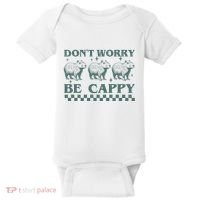 DonT Worry Be Cappy Funny Capybara Baby Bodysuit thumb 0