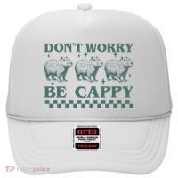 DonT Worry Be Cappy Funny Capybara Hat thumb 0