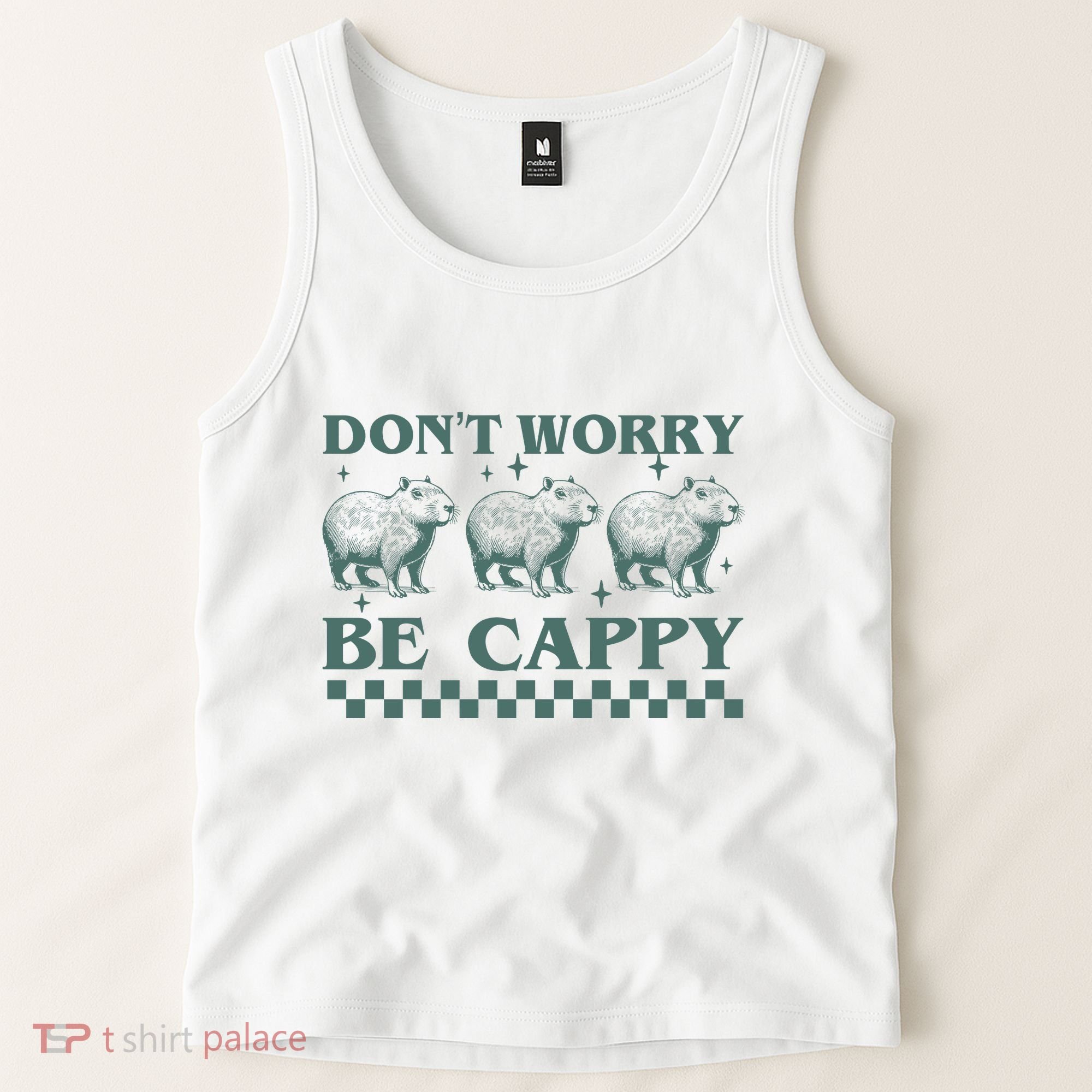 DonT Worry Be Cappy Funny Capybara Tank Top