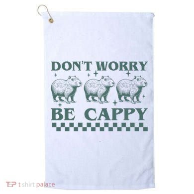 DonT Worry Be Cappy Funny Capybara Golf Towel