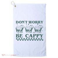 DonT Worry Be Cappy Funny Capybara Golf Towel thumb 0