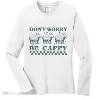 DonT Worry Be Cappy Funny Capybara Women's Long Sleeve Shirt thumb 0