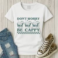 DonT Worry Be Cappy Funny Capybara Women's T-Shirt thumb 3