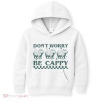 DonT Worry Be Cappy Funny Capybara Kids Hoodie thumb 0