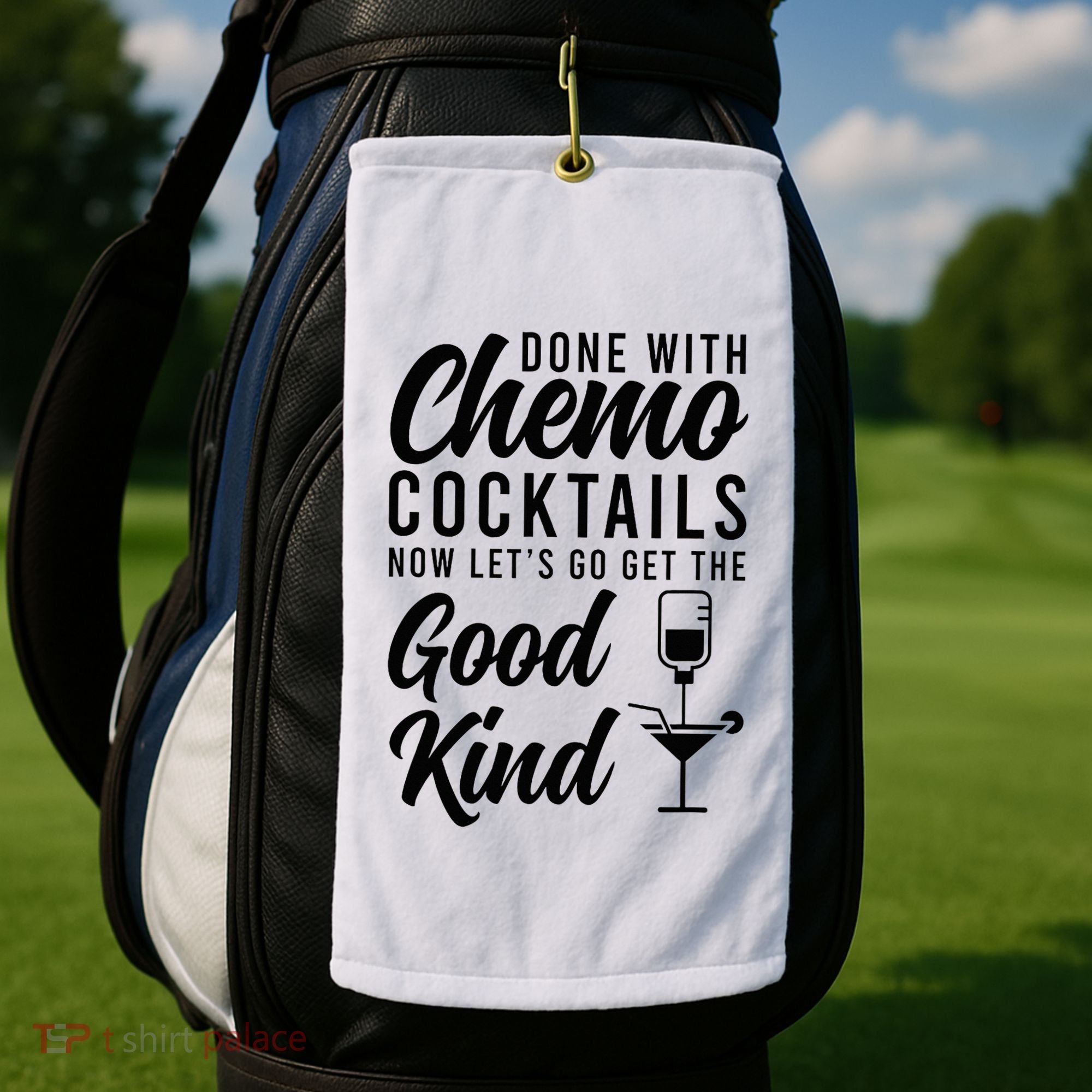 Done With Chemo Survivor Last Day Of Chemo End Of Chemo Golf Towel