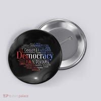 Democracy Word Cloud Art Election Red White And Blue Button thumb 0