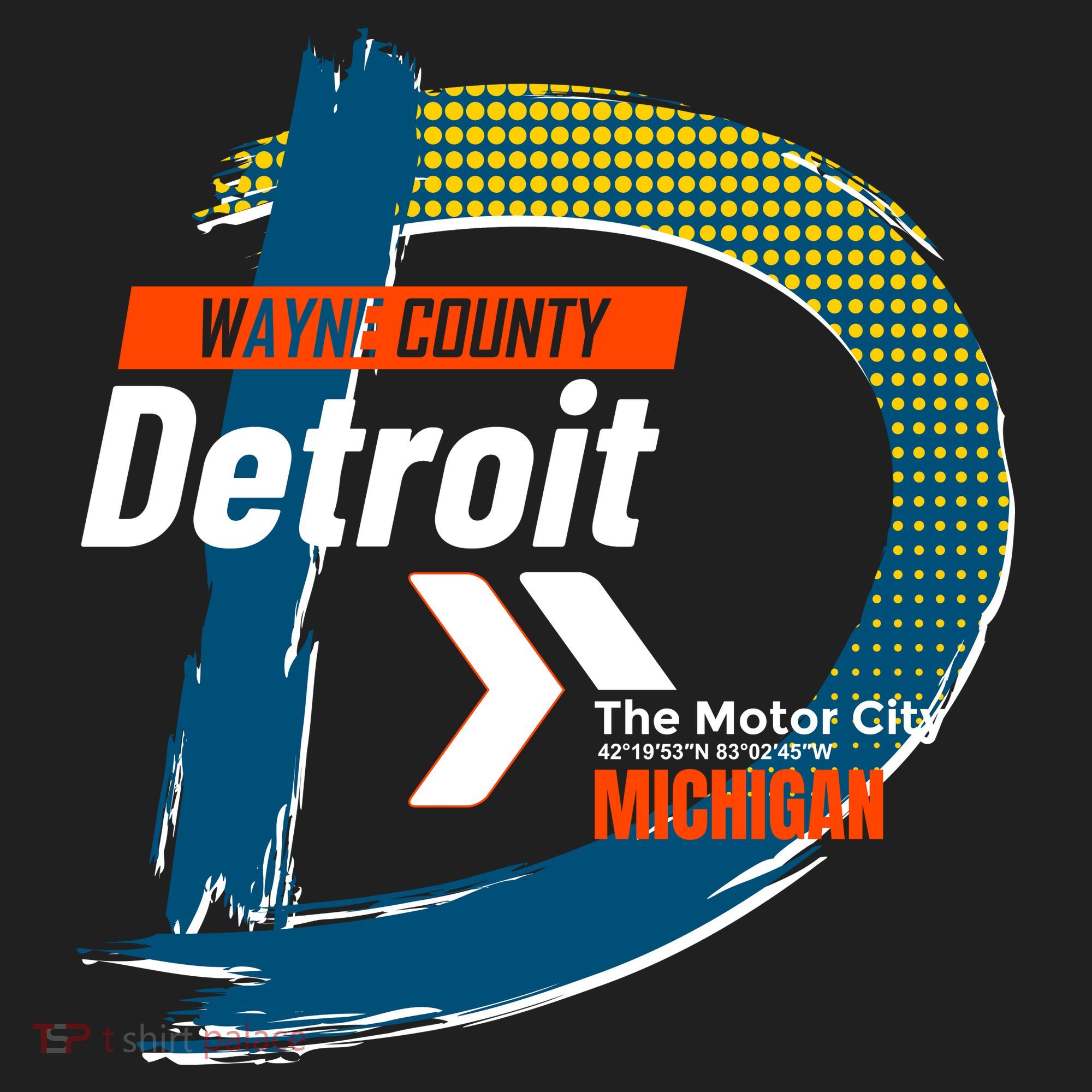 Detroit Wayne County Michigan Modern Logo Women's Sweatshirt