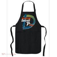 Detroit Wayne County Michigan Modern Logo Apron thumb 0