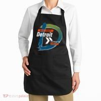 Detroit Wayne County Michigan Modern Logo Apron thumb 2