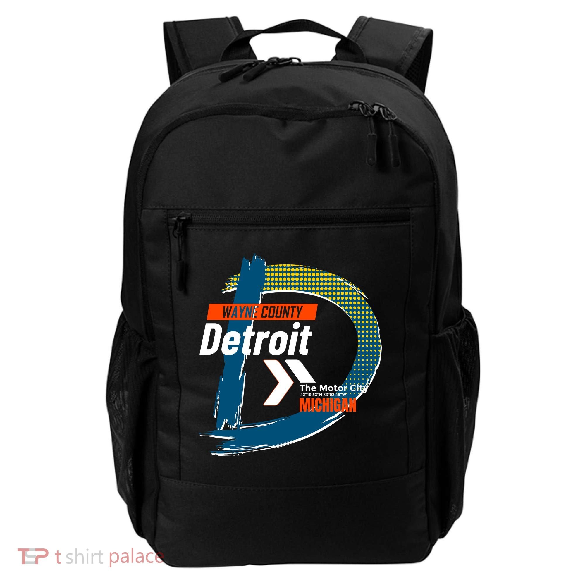 Detroit Wayne County Michigan Modern Logo Backpack