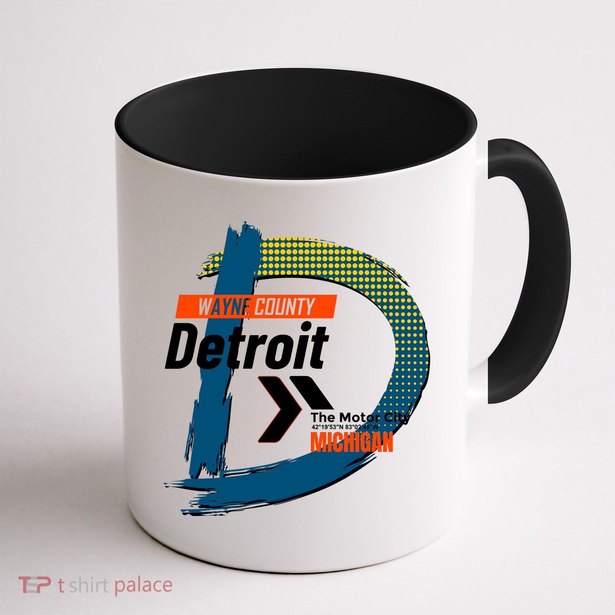 Detroit Wayne County Michigan Modern Logo Coffee Mug