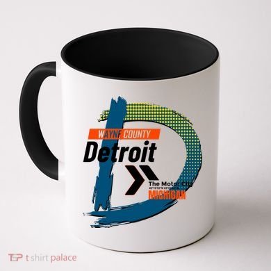 Detroit Wayne County Michigan Modern Logo Coffee Mug