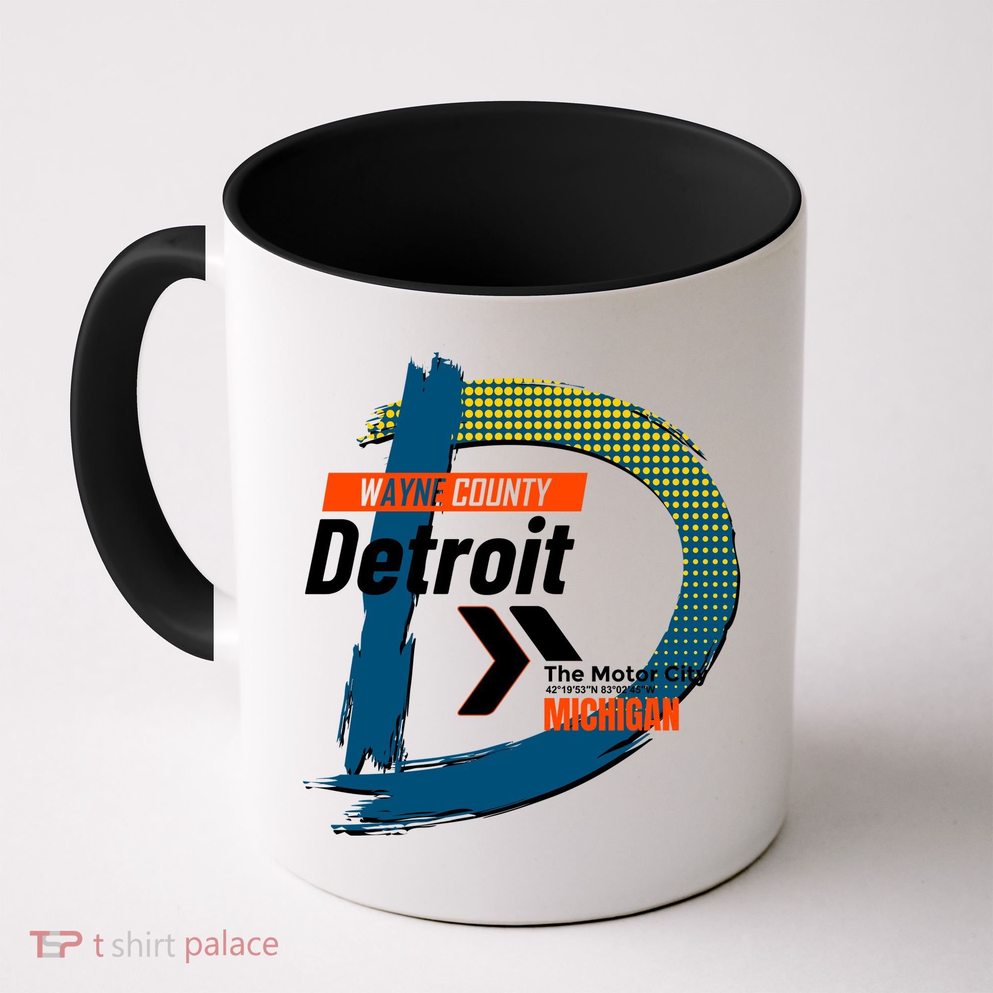 Detroit Wayne County Michigan Modern Logo Coffee Mug