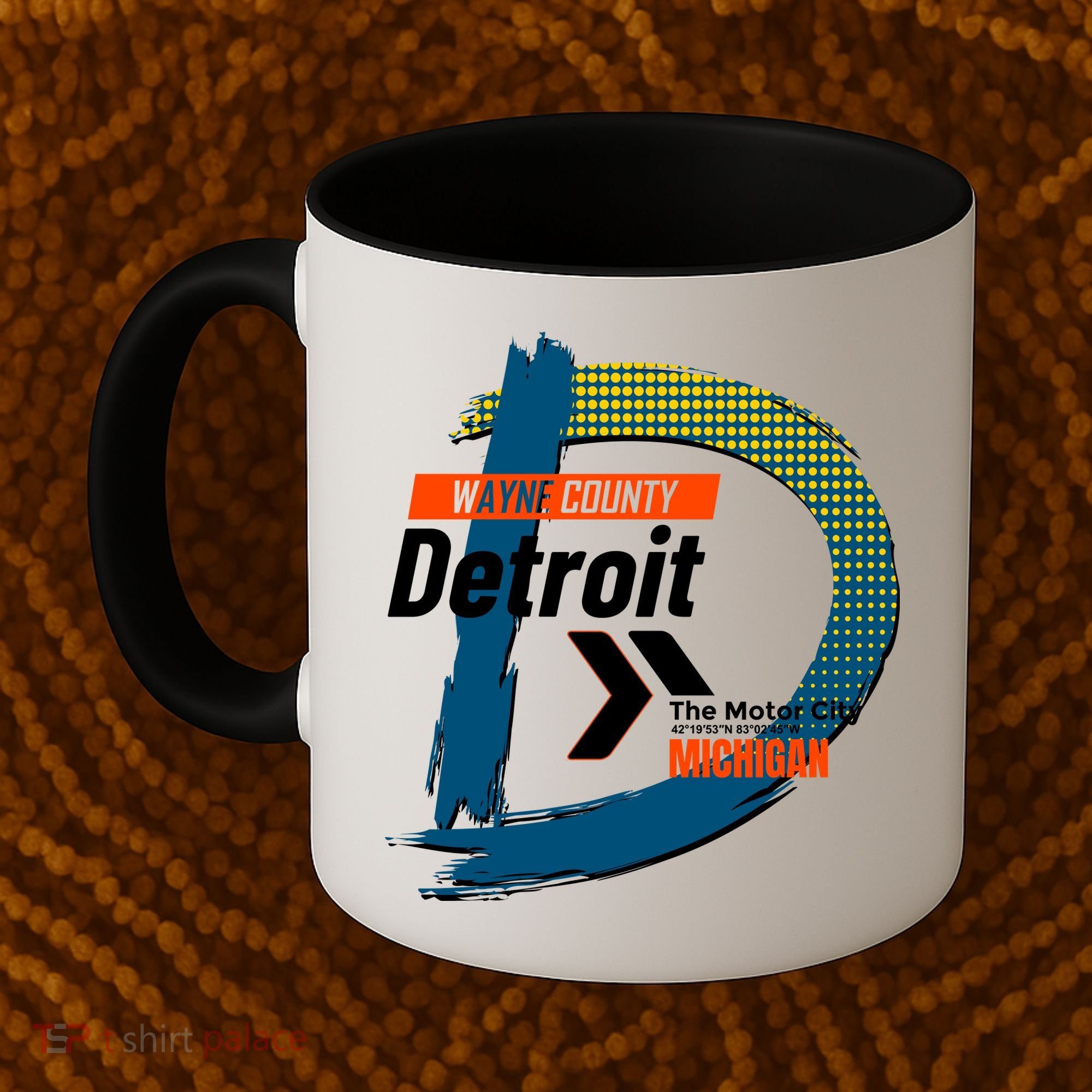 Detroit Wayne County Michigan Modern Logo Coffee Mug