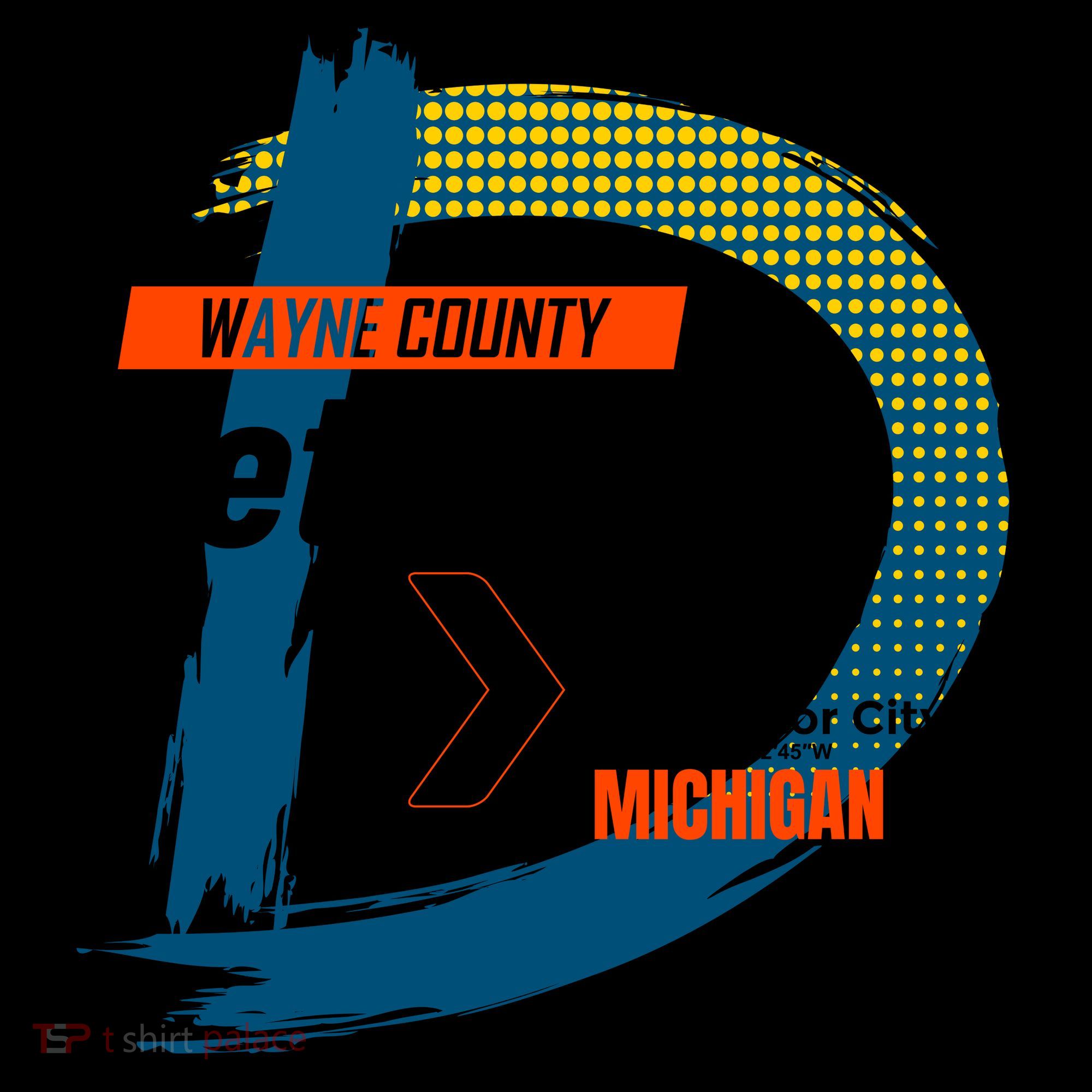 Detroit Wayne County Michigan Modern Logo Coffee Mug