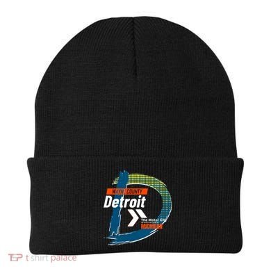 Detroit Wayne County Michigan Modern Logo Beanie