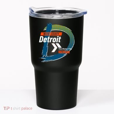 Detroit Wayne County Michigan Modern Logo Tumbler