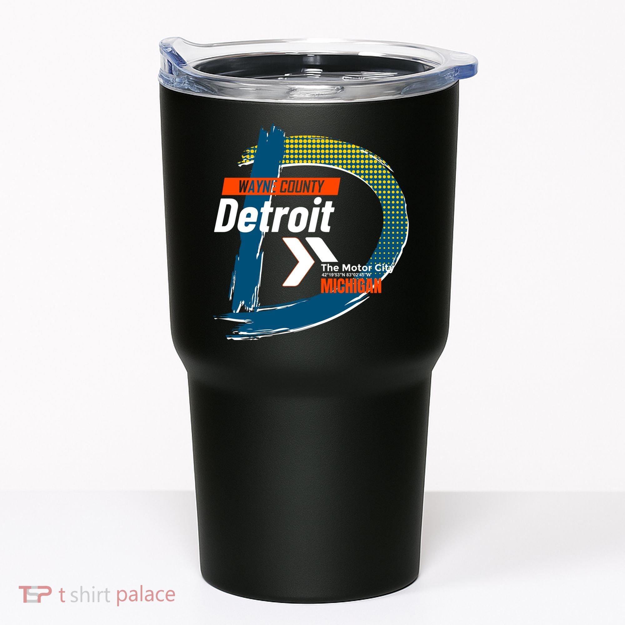 Detroit Wayne County Michigan Modern Logo Tumbler