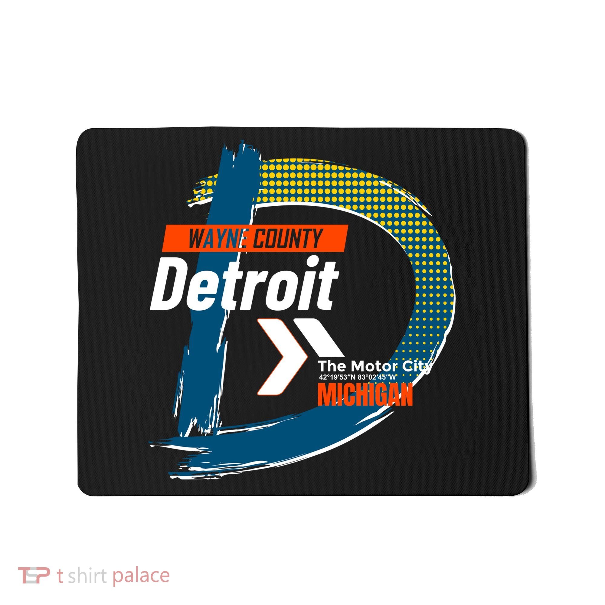 Detroit Wayne County Michigan Modern Logo Mousepad