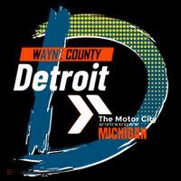Detroit Wayne County Michigan Modern Logo Mousepad thumb 1