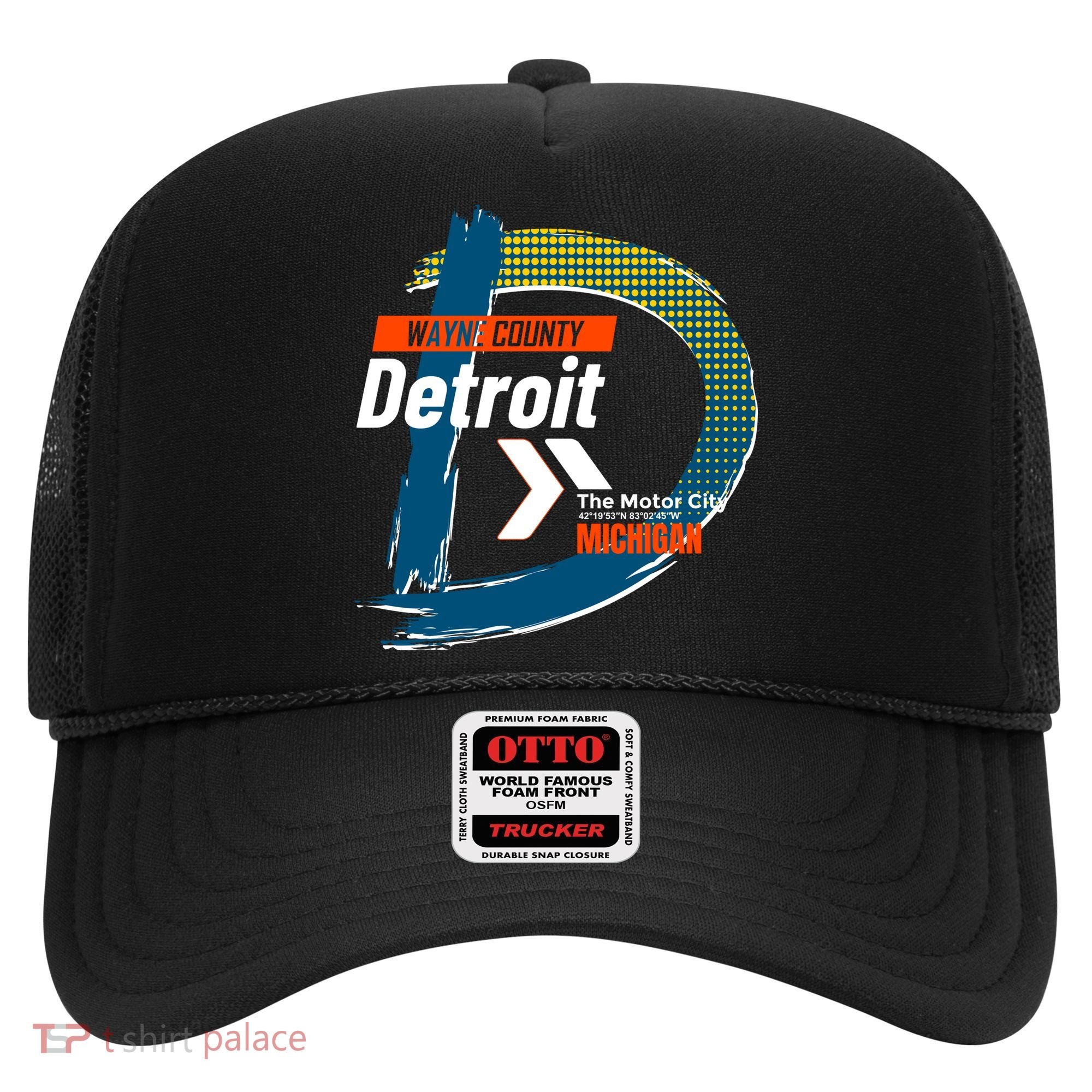 Detroit Wayne County Michigan Modern Logo Hat