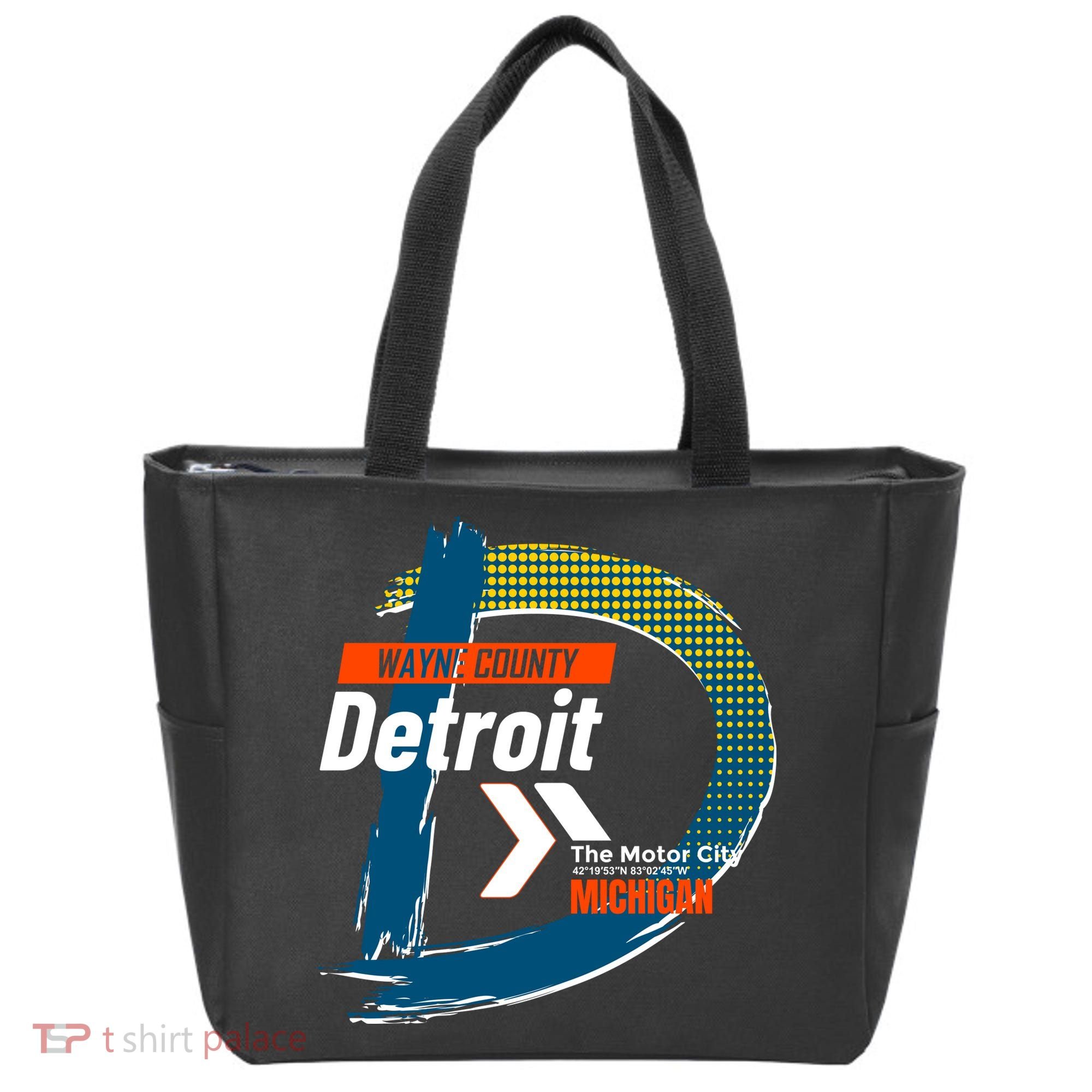 Detroit Wayne County Michigan Modern Logo Tote Bag