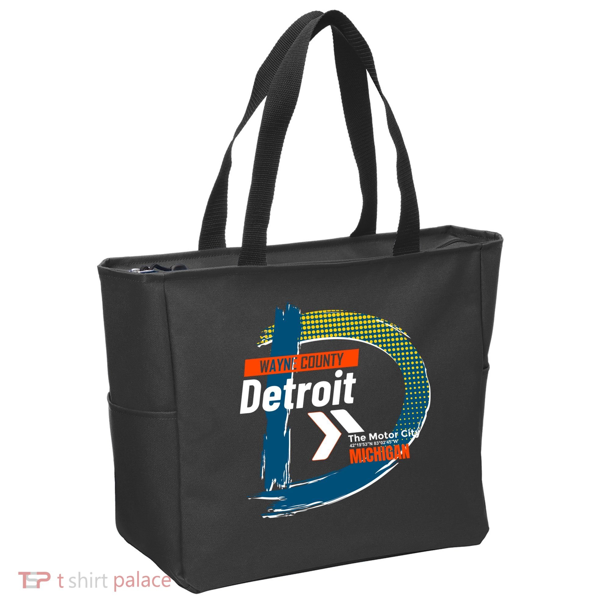 Detroit Wayne County Michigan Modern Logo Tote Bag