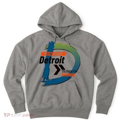 Detroit Wayne County Michigan Modern Logo Hoodie