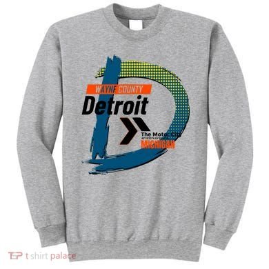 Detroit Wayne County Michigan Modern Logo Sweatshirt