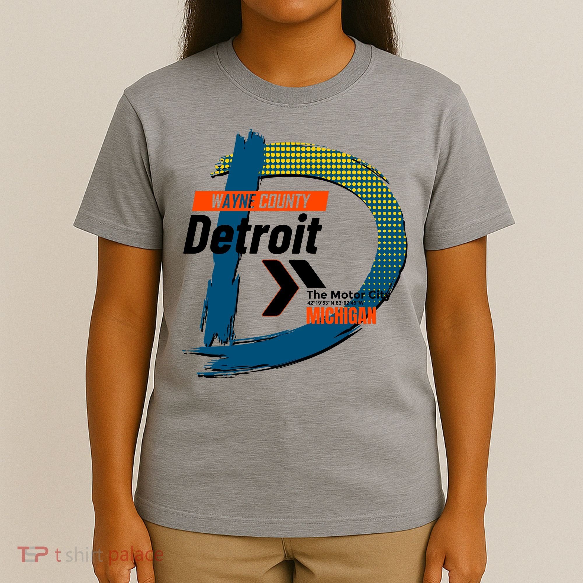 Detroit Wayne County Michigan Modern Logo T-Shirt