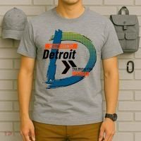 Detroit Wayne County Michigan Modern Logo T-Shirt thumb 6
