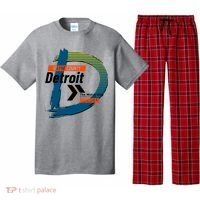 Detroit Wayne County Michigan Modern Logo Pajama Set thumb 0