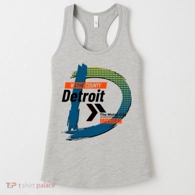 Detroit Wayne County Michigan Modern Logo Women's Tank Top