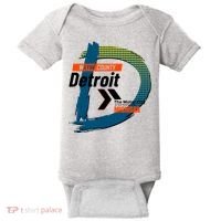 Detroit Wayne County Michigan Modern Logo Baby Bodysuit thumb 0