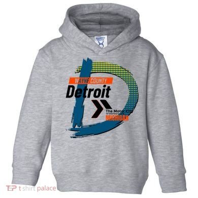 Detroit Wayne County Michigan Modern Logo Toddler Hoodie