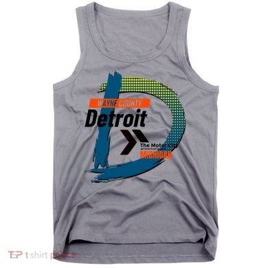 Detroit Wayne County Michigan Modern Logo Tank Top