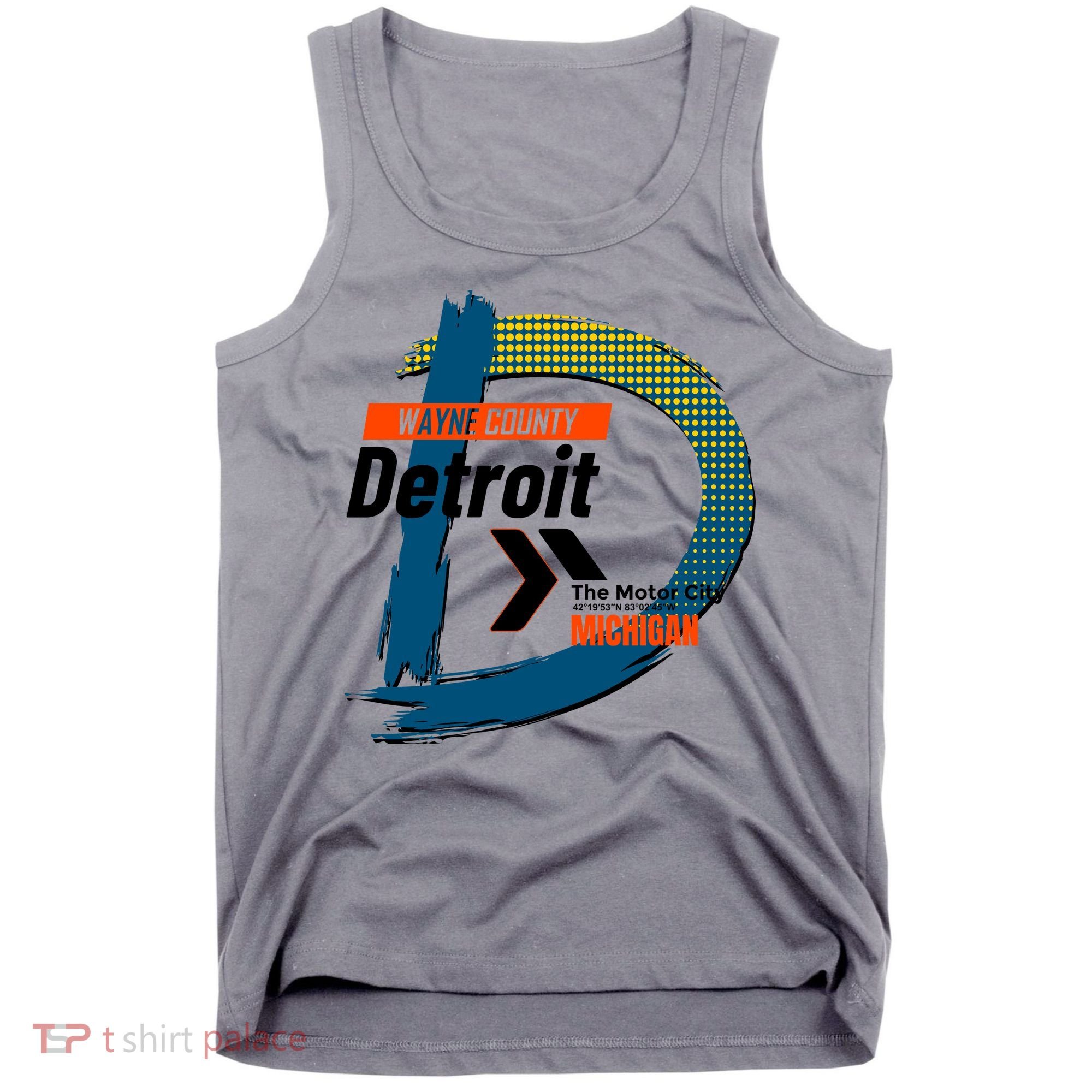 Detroit Wayne County Michigan Modern Logo Tank Top