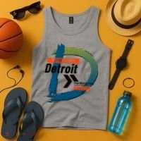 Detroit Wayne County Michigan Modern Logo Tank Top thumb 4