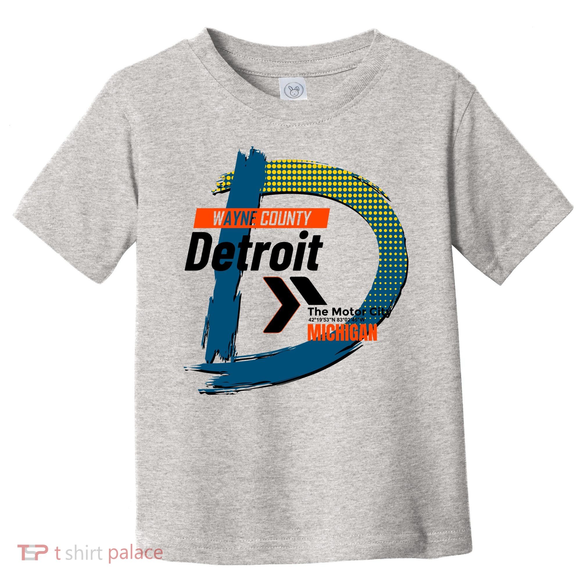 Detroit Wayne County Michigan Modern Logo Toddler T-Shirt