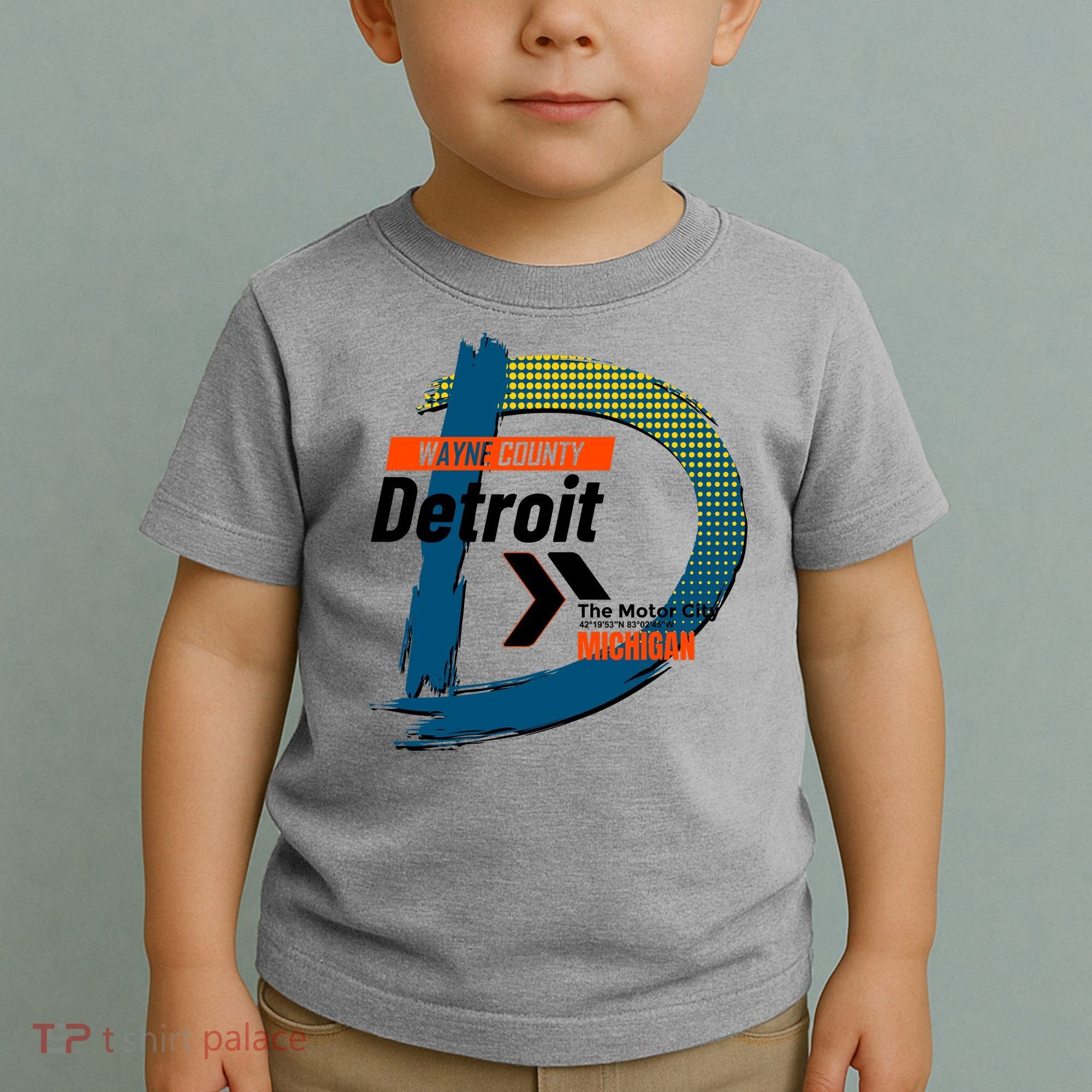 Detroit Wayne County Michigan Modern Logo Toddler T-Shirt