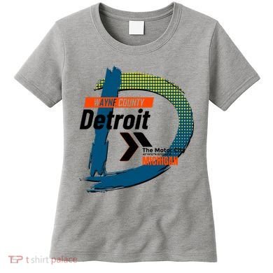 Detroit Wayne County Michigan Modern Logo Women's T-Shirt